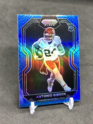 #ad 2020 Prizm Black Antonio Gibson 25 BLUE PRIZM SSP Rookie Card No. PB 18 RARE 📈 $39.95