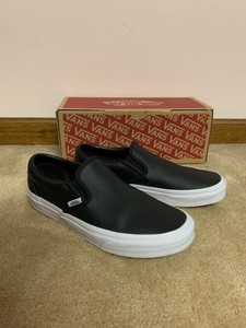 vans leather slip on
