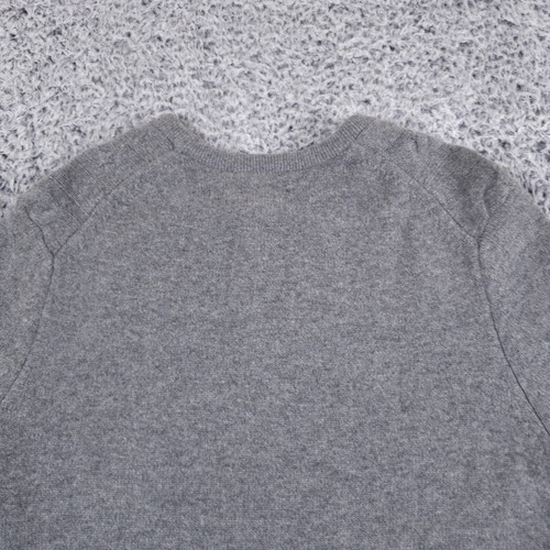 Cable Knit Sweater Mens Medium Gray Lambs Wool Fisherman Chunky Soft Crew Neck - Picture 11 of 16