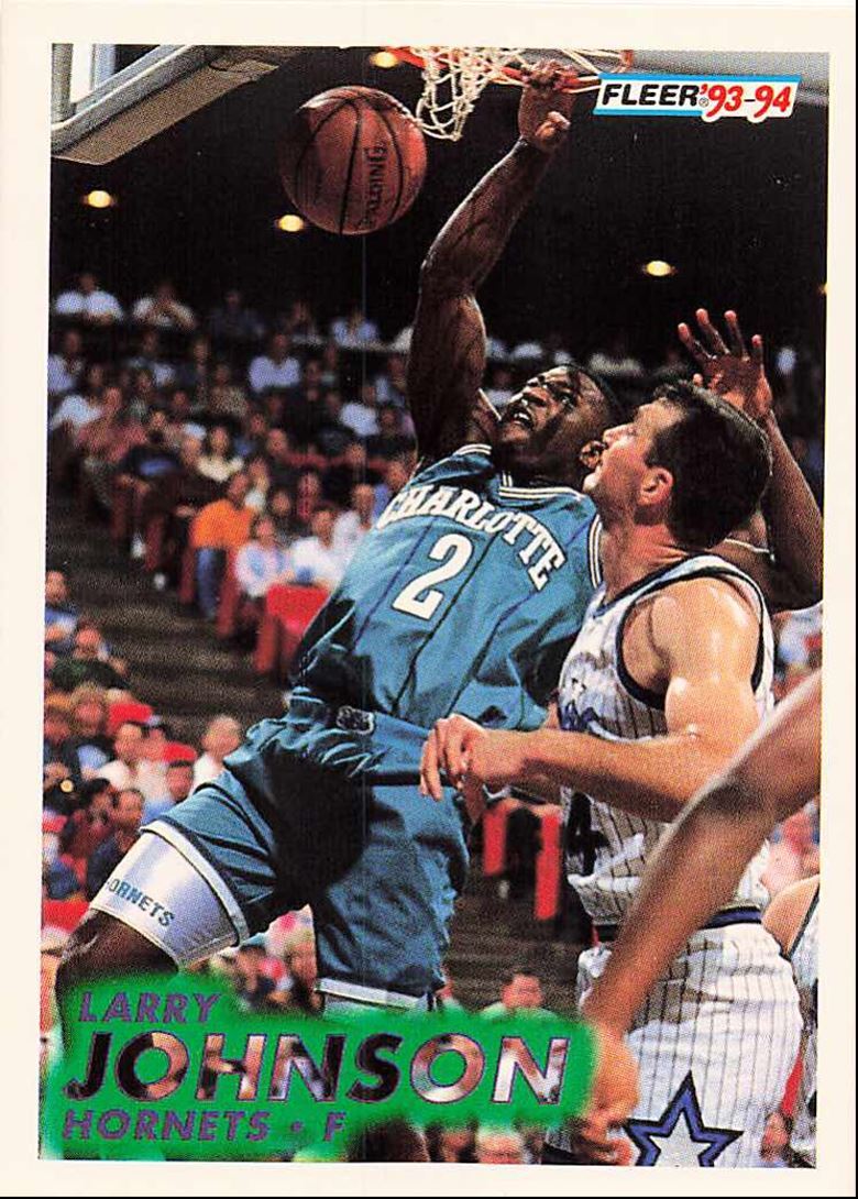 1993-94 Fleer Larry Johnson Charlotte Hornets #21