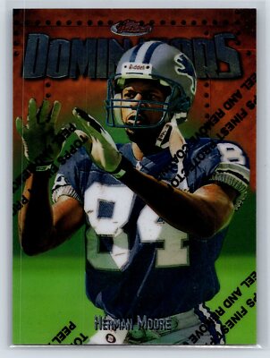 1997 Finest #238 Herman Moore  Detroit Lions W/ PEEL