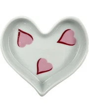 D. Porthault Paris Les Coeurs Pink Hearts Trinket Dish Porcelain Limoges Jewelry