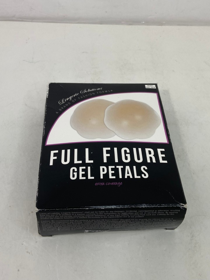 🐞 Fashion Forms Women's Full Figure Gel Petal Nude Silicone ONE PAIR FL