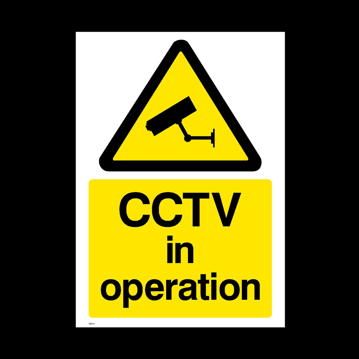 CCTV Sign Sticker All Sizes Materials Security Camera Warning MISC11