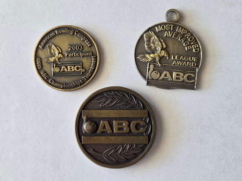 ABC AMERICAN BOWLING CONGRESS SPECIAL RECOGNITION PARTICIPANT COIN MEDAL FOB
