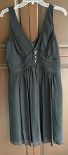Express Dress Flare 12 A-Line Sleeveless 100% Silk Cocktail Black Basics Chiffon