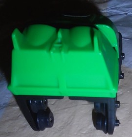 Knex Roller Coaster Car Green Micro K'nex Vertical Vengeance Logo w/Fins CLEAN!