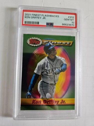 2021 Topps Finest Flashbacks Ken Griffey Jr #202 PSA 10 Seattle Mariners
