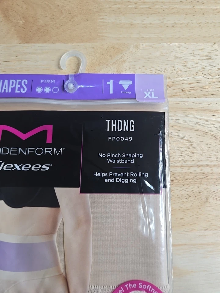 Tanga de encaje Maidenform Flexees suavizante ropa moldeadora fresca comodidad desnuda para mujer XL Foto 3 de 4
