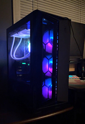 Custom/msi Gaming Desktop PC Tower, Black, RGB Lighting. Specs in description