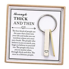 Korotho Christmas Gifts for Best Friend Husband Sliver  Gold With Heart