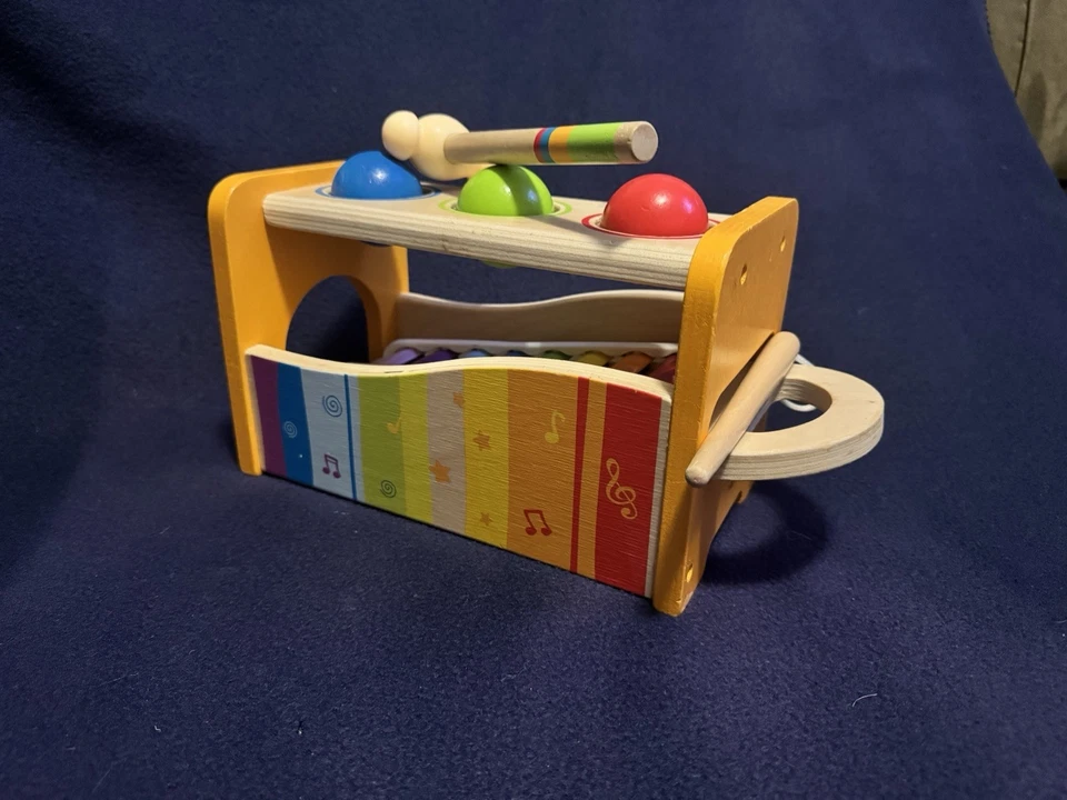 Xilófono de madera de color arco iris Hape para niños juguete musical educativo Foto 4 de 4