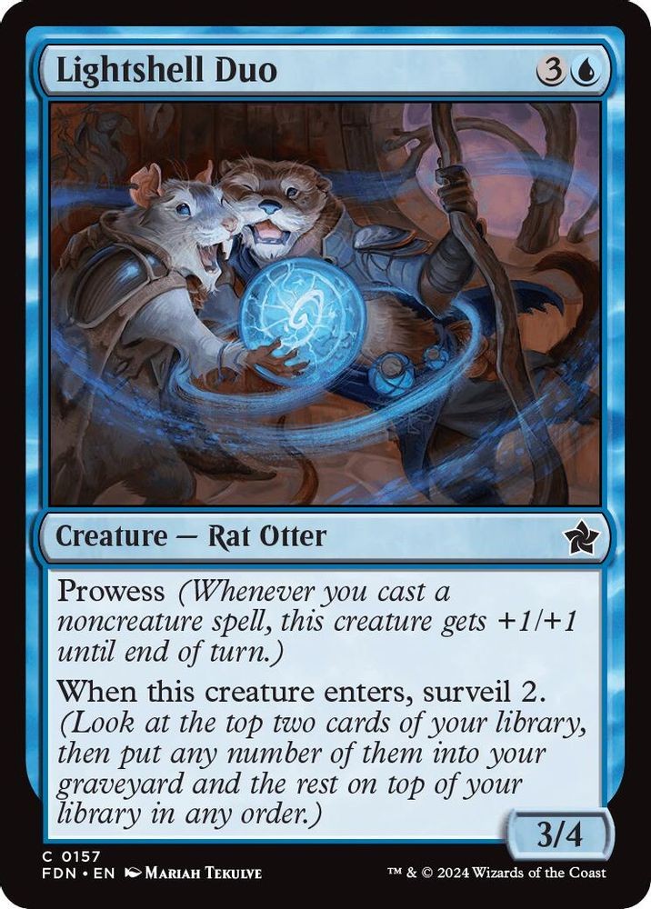 2024 Magic: The Gathering Foundations - Lightshell Duo (#157, C, Lightly Played)