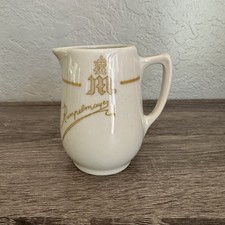 Vtg Rumpelmayer St Moritz Hotel Restaurant Individual Creamer Walker China 1930s
