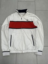 Lacoste Sport Trainingsjacke Sportjacke Herren Weiß/Rot Größe S