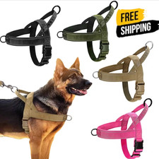 Tactical No Pull Dog Harness Vest Adjustable Pet Training for Large Dogs UK
