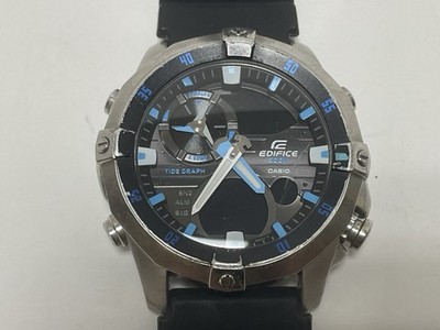 Casio Edifice Marine Black & Blue EMA-100-1AV Water Resistance NEEDS NEW BATTERY