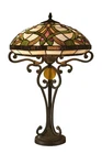 Handcrafted Tiffany Style Stained Glass Table Lamp 16" Vintage Decor Light