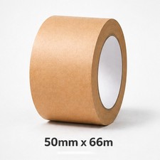 Brown Kraft Paper Packaging Parcel Tape Eco Friendly Biodegradable Recyclable50m
