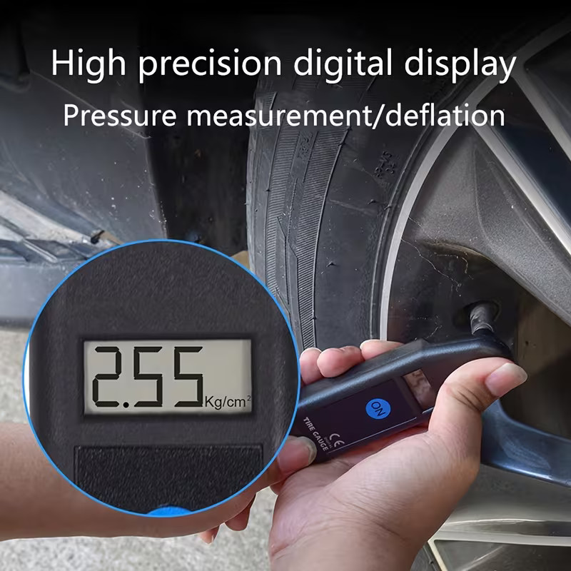 MANOMETRO MISURATORE DIGITALE DI PRESSIONE GOMME PNEUMATICI GOMMA AUTO MOTO BICI