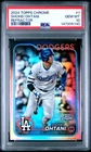 Shohei Ohtani 2024 Topps Chrome #1 Refractor PSA 10 Dodgers MVP