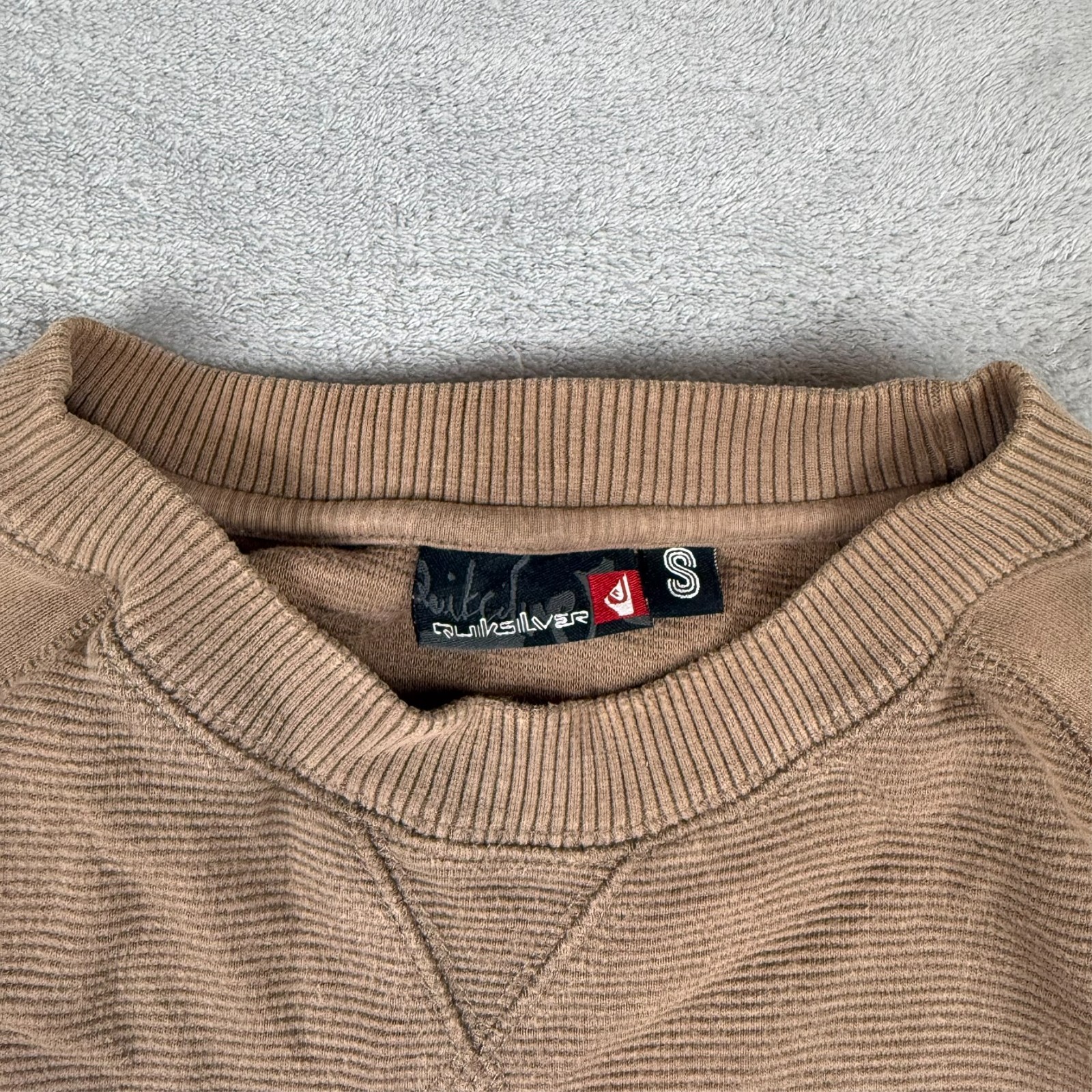Vintage Quiksilver 2000's Y2K Surf Brown Spellout Oversized Small Sweatshirt image 5
