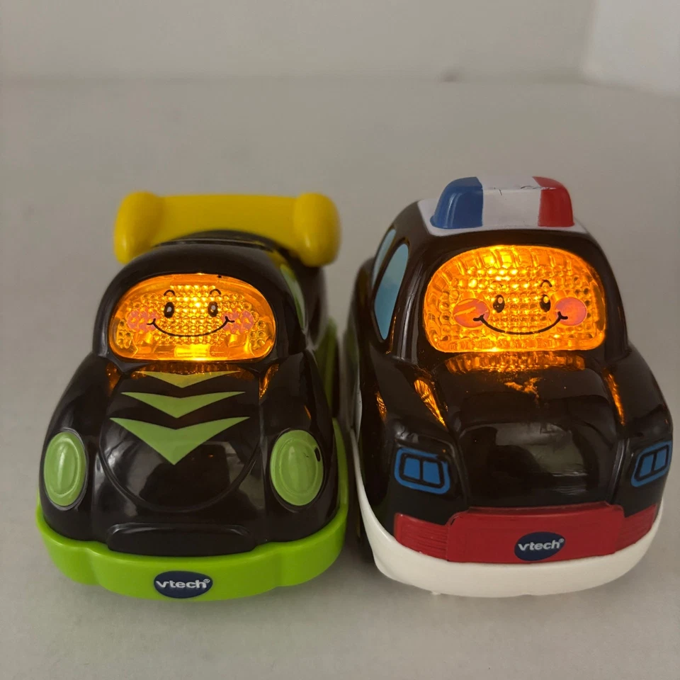 VTech Go Go Smart Wheel Lot 4 Fire Truck Helicopter Police Race Car Tested Works - Image 3 of 4