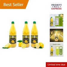 Versatile 33.8 Oz Bottles of 100 Lemon Juice - Perfect for Cooking  Baking