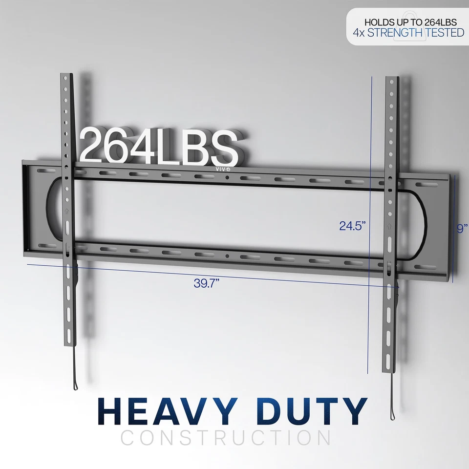 Soporte de pared para TV de alta resistencia VIVO para pantallas de 60 a 120 pulgadas, máximo VESA 900x600 mm Foto 3 de 4