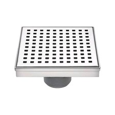 Square Stainless Steel Polished Chrome Corrosion Resistant Shower Drain Grate