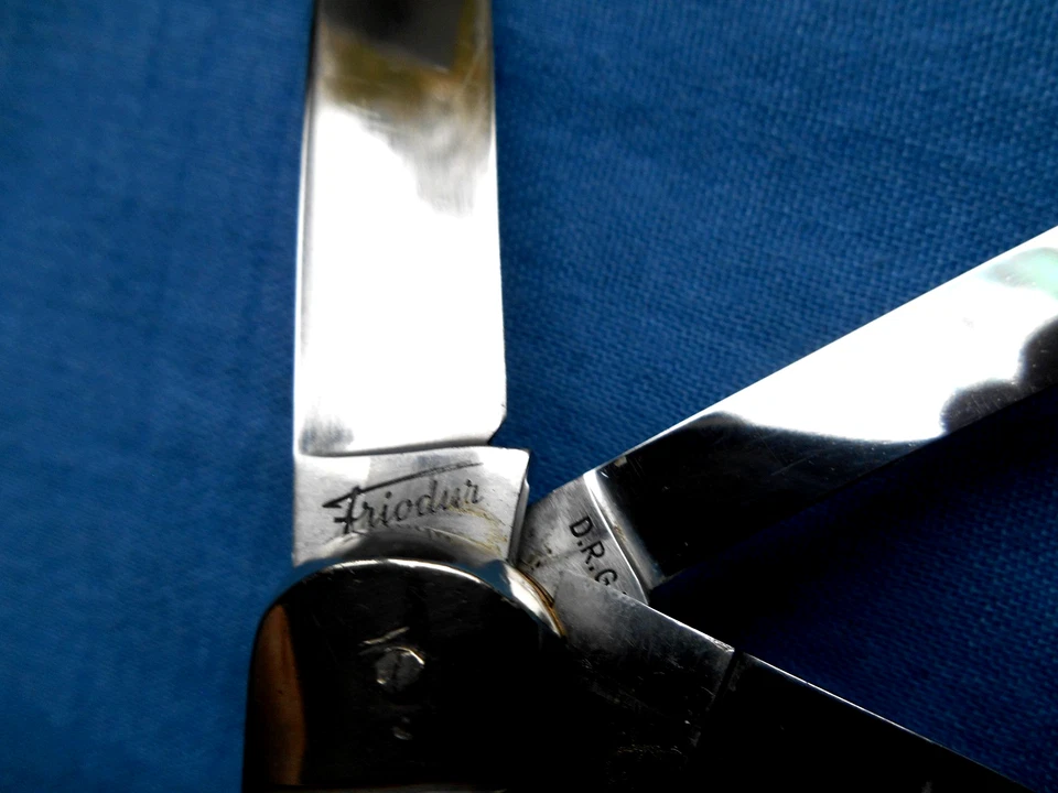 antikes Zwilling Friodur D.R.G.M. " Jagd Taschenmesser Messer TOLL !! ! - Bild 3 von 4