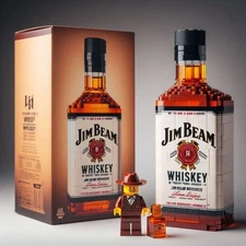 Hot Interesting Whiskey Bottle Creative Building Blocks Advanced Wine Culture