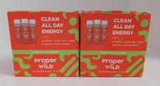Proper Wild Clean All Day Energy Shot - Strawberry Kiwi (12 Servings) EXP 3/26