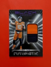 🔥Bo Nix /149 2025 Panini Black Football Futuristic 2 Color Patch Denver Broncos
