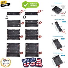8 Pack 18650 Battery Holder Bundle with Wire 1 18650 Battery Holder 3.7V, 2 P...