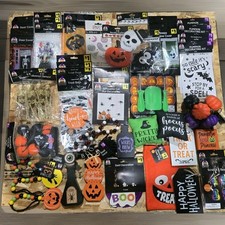 Bulk Halloween Decorations Set of 45 Pc , Pumpkin Carving KitParty Pack, Spiders
