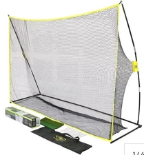 Athletic Works Golf Training Net with hitting Mat - Black/Green