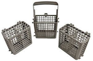 LG LDF8764ST Silverware Basket Set – 3‑Piece Gray Utensil Holders w/ Handle OEM