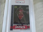 2003 UD LEBRON JAMES SPORTS COLL MAGA HOLO JUMBO ROOKIE CARD PSA 8 NM/ MINT