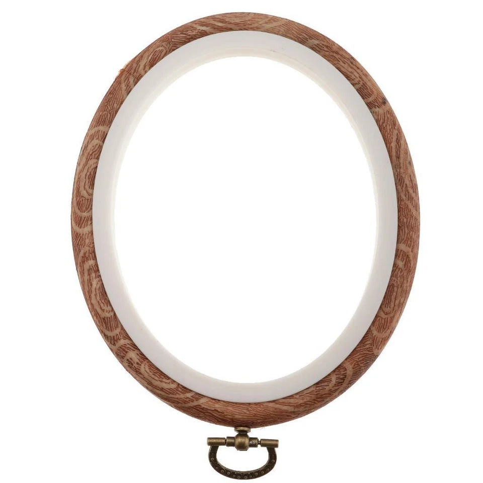 Outil De Bague De Cerceau De Broderie Machine à Main En Plastique Ovale - - Photo 1/1