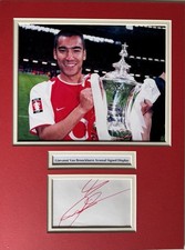 Arsenal Giovanni Van Bronckhorst Signed 16" X 12" Double Mounted Display