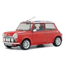 Solido 1/18 Mini Cooper Sport Red Union Jack Roof Diecast Opening Doors New S180