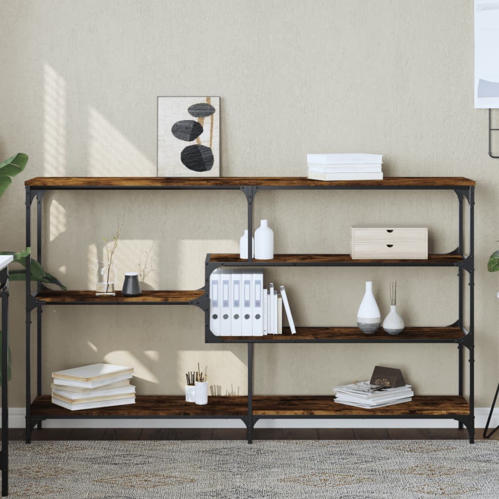 Tavolo Consolle Rovere Fumo 160x32x95 cm Legno Multistrato 2404716