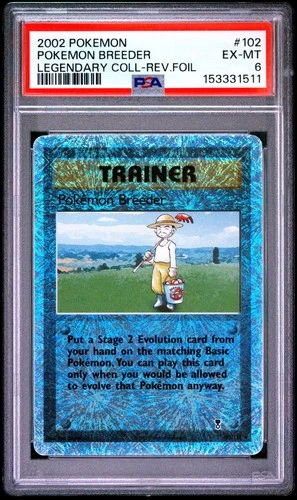 2002 POKEMON LEGENDARY COLLECTION #102 POKEMON BREEDER-REVERSE FOIL PSA 6