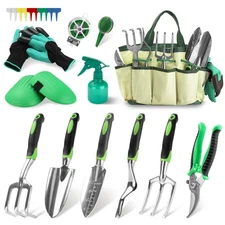 13-Piece Garden Tools Set, Heavy Duty, Ergonomic Handle, Storage Bag, Gift
