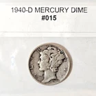 1940-D Mercury US Dime 90% Silver Circulated Collectible Free Shipping