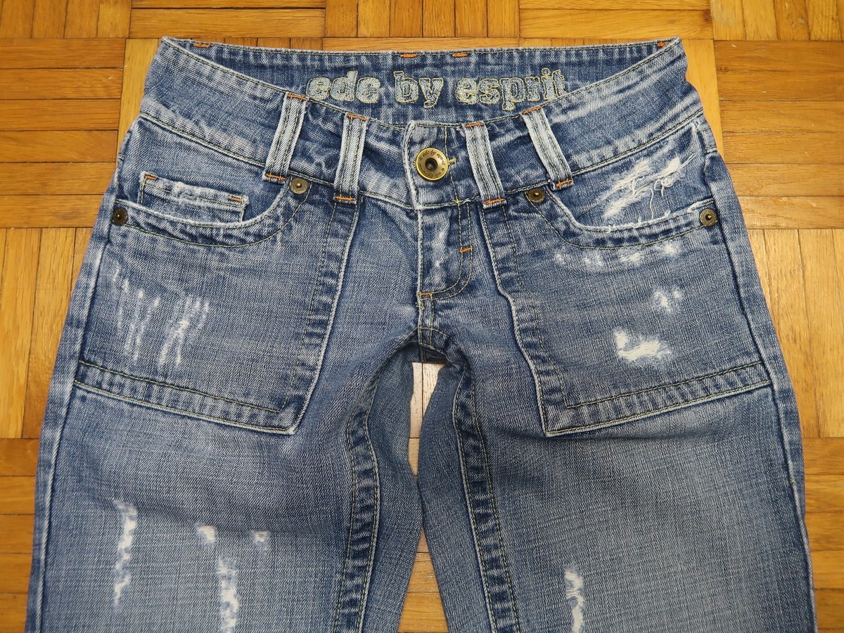 Jean Femme Edc By Esprit - Taille 38 (W29 L32) - Gris - Coupe Droite - Occasion Très Bon état