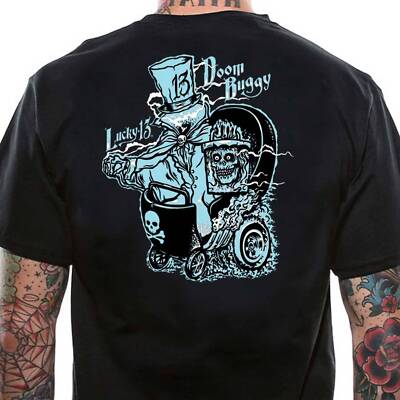 LUCKY 13 [ADRIAN] T-SHIRT ROCKABILLY TATTOO INK KUSTOM KULTURE HOT ROD