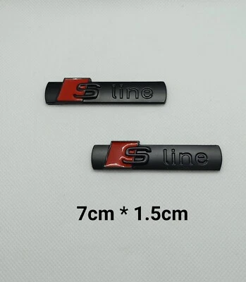 2 Logo S LINE Emblème En Noir Mat Sline