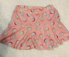 OKIE DOKIE Pull On Skirt Skort Pink Print Elastic Waist Casual Fun Girls M5